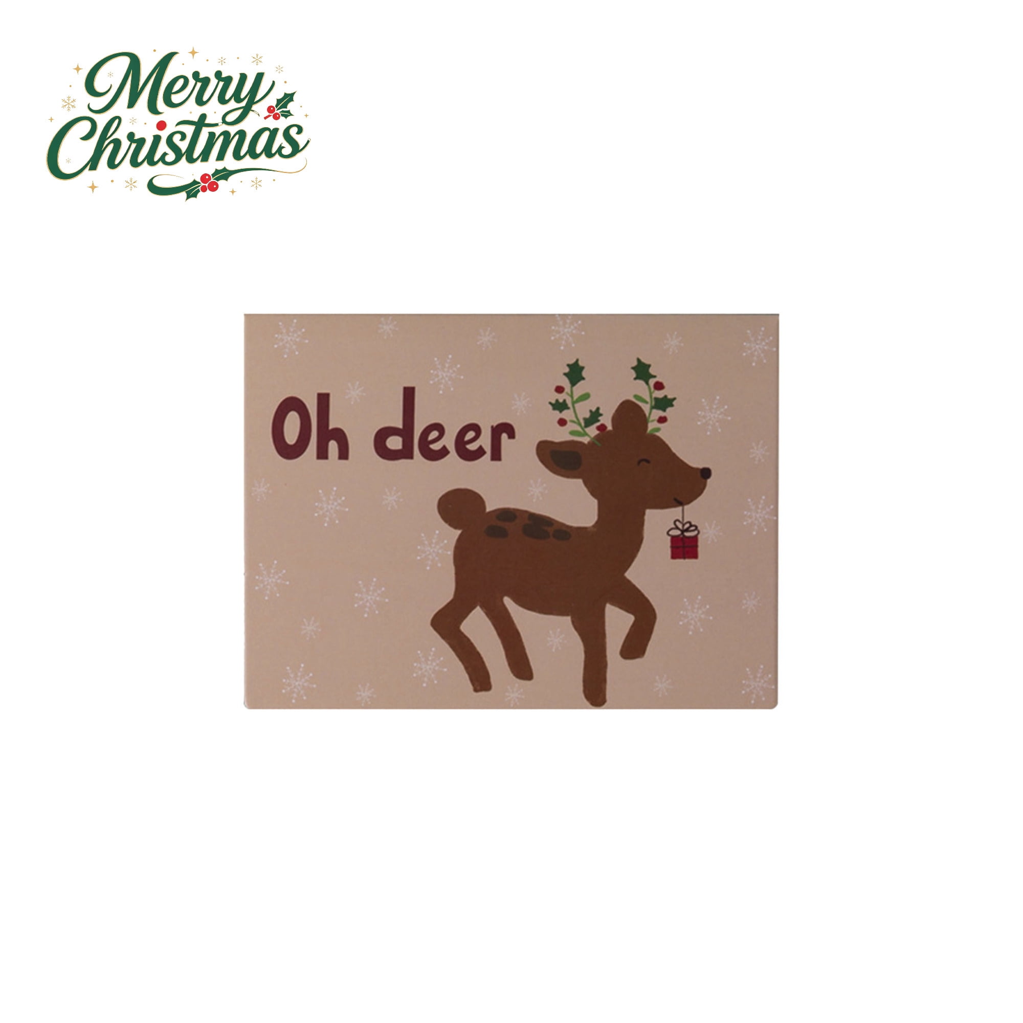Christmas Greeting Card Set Paper Holiday Note Cards with Envelopes and Decorative Stickers Blank Interior for Handwritten Wishes Family Gift Giving Xmas Party Favors Home Decoration
