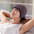 thumbnail image 3 of Máscara para dormir, antifaz para dormir, orejeras ajustables, calentador de oídos 2 en 1, antifaz y antifaz para dormir, cómoda y suave, para dormir de lado, para hombres y mujeres., 3 of 6