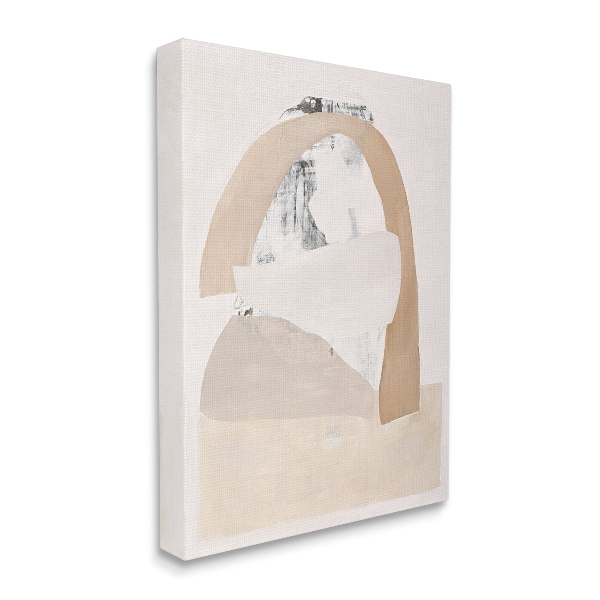Stupell Industries Simple Beige Abstract Abstract Painting Gallery Wrapped Canvas Art Print Wall Art, 36 x 48