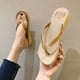 thumbnail image 4 of Zapatillas de cuña de color sólido de verano en línea de moda para mujer, ropa de calle, estilo casual, zapatos de playa para la playa, 4 of 6