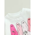 thumbnail image 5 of Baby Toddler Boys Girls Halloween Romper, 0 3 6 12 18 Months Long Sleeve Crew Neck Ghost Letters Print Fall Bodysuit Clothing, 5 of 7