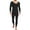 Black, variant on Men's Thermal Underwear Sets Fleece Lined Base Layer V Neck Long Johns Top Bottom Set