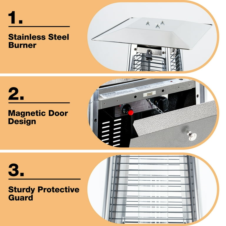 Pyramid Patio Heater, 48,000 BTU Outdoor Propane Patio