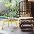 thumbnail image 2 of Grand Patio Round Steel Patio Coffee Table, Weather Resistant Outdoor Large Side Table, Yellow…, 2 of 15