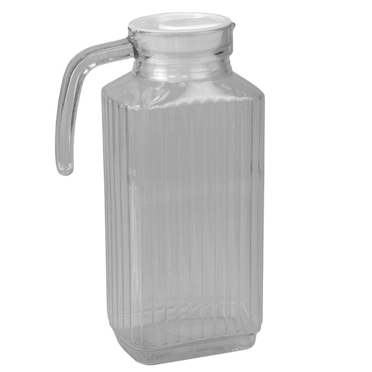 Crate&Barrel Glass Pitcher with Stainless Steel Infuser