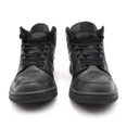 thumbnail image 3 of Ni - ke Air Jordan 1 Mid Mens Size 8.5 US Triple Black Leather Sneakers Shoes, 3 of 5