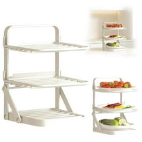 BinKFF Collapsible 3-Tier Party Tray: Decorative Design Folds for Minimal Storage. an Elegant Serving Tray for Sandwiches, Cake, Sliced Cheese, and Deli Meat