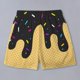 thumbnail image 4 of MKLEKYY Pantalones Cortos Casuales para Mujer y Hombre para Vacaciones En La Playa, Natación y Entrenamientos. Diseño Elegante con Cordones y Estampado de Hielo Derretido para Cada Temporada., 4 of 4