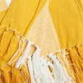 thumbnail image 2 of Franklin Ochre Yellow Plaid 100% Cotton Accent Throw Blanket 50" x 60", 2 of 4