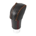 thumbnail image 1 of Cubierta de pomo de cambio de marcha Unique Bargains Protector de manija de cambio de automóvil para Lexus RX350 2023-2024 Patrón de fibra de carbono negro negro marrón cuero de microfibra, 1 of 1