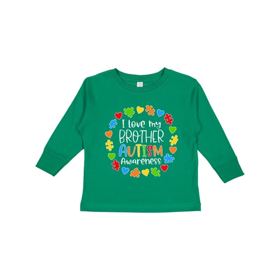 Inktastic I Love my Brother Autism Awareness Boys or Girls Long Sleeve Toddler T-Shirt