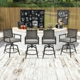 thumbnail image 2 of Gymax Patio Swivel Bar Stools Set of 4 Outdoor Counter Height Bar Chairs w/ PE Rattan Back, 2 of 10