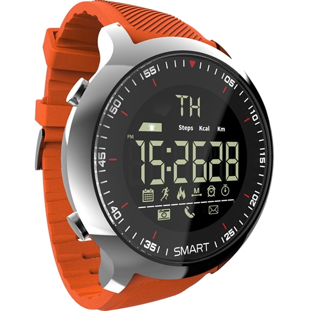 Mirar LOKMAT Lokmat MK18 Inteligente Inteligente Reloj Deportivo LCD Podómetros impermeables Mensaje Recordatorio BT Natación al aire libre Hombres Smartwatch Cronómetro para ios Android iphone LOKMAT Mirar