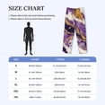 thumbnail image 4 of Balery Purple Gold Marble Swirls Pantalones de pijama para hombre, pijama ultraligero, pantalón de descanso-Small, 4 of 6