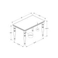 thumbnail image 3 of Monarch Specialties I 1390 - Dining Table, 60" Rectangular, Veneer Top, Solid Wood Legs, Dining Room, Kitchen, Antique Grey Veneer, Wood Legs, Transitional, 3 of 4