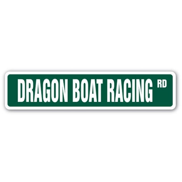 SignMission SS-DRAGON BOAT RACING 4 x 18 in. Dragon Boat Racing Street Sign - Competitive Rowing Canoe Drummer