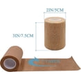 thumbnail image 2 of Woeilo 4 Rouleaux de Bandage Auto-Adhésif 3 Pouces Bandage Auto-Adhésif Extensible pour Gonflement Poignet Cheville Entorses 3 Po - 4 Rouleaux, 2 of 5