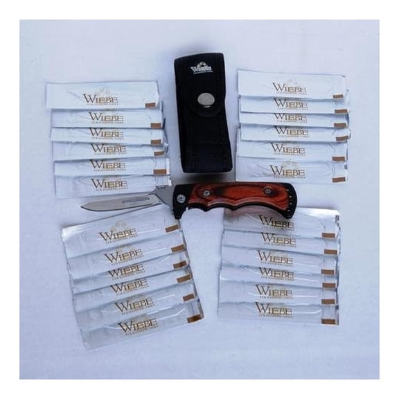 Folding Scalpel Knife with Blades - Wiebe Vixen Wicked Sharp - 7.5 Inch Overall Length - 24 Replacement Blades & Belt Holster - Utility Knife for Crafting, Box Cutting & Everyday Carry