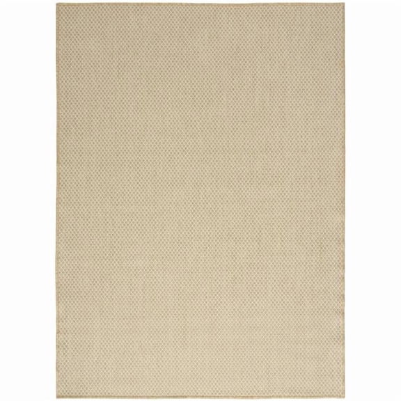 HomeRoots 569813 6 x 9 ft. Natural & Ivory Geometric Indoor & Outdoor Rectangle Area Rug