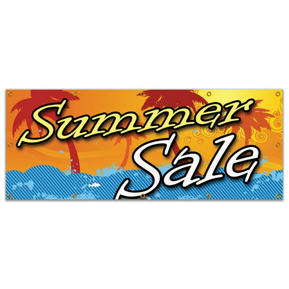 48"x120" SUMMER SALE BANNER SIGN store clearance signs huge 50% off