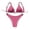 Hot Pink, variant on Women's Bathing Suit Two Piece Floral Print Bikini Set Spaghetti Strap Halter High Cut Thongs Beach Quick Dry Swimsuits (M, Green)