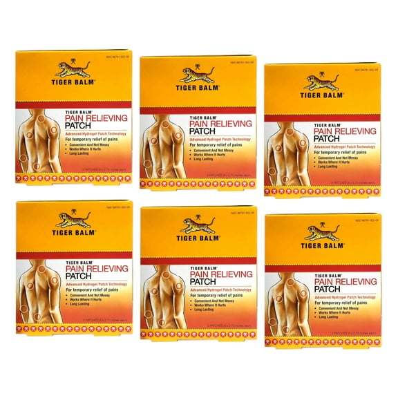 6 Pack - Tiger Balm Patches 5 Patches Each