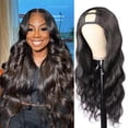 thumbnail image 1 of Peluca de cabello humano en U Part BYYASAA Body Wave, 45 cm, 180% de densidad, 1 of 7