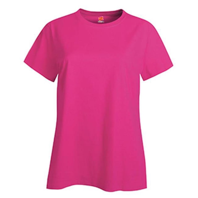 Hanes SL04 T-Shirt Nano pour Femmes - Rose Wow, 2X