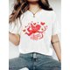 thumbnail image 1 of Camiseta De Verano Para Mujer, Camisetas Suaves De Verano Para Mochilero, Viajes En La CalleHappy Valentine's Day Women's Fashionable LOVE Print T-Shirt - Casual Short Sleeve Crew Neck Top - LCamise, 1 of 6