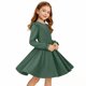 thumbnail image 5 of Vestidos de Manga Larga de las Niñas Tamaño 7-8 Elástico Twirly Patinador Vestido para el Recital Escolar, Manga Larga Vestido de Línea para las Mujeres, 5 of 7