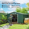 thumbnail image 4 of Outsunny 11' x 13' Garden Storage Shed w/ Steel Foundation Kit, 4 of 10