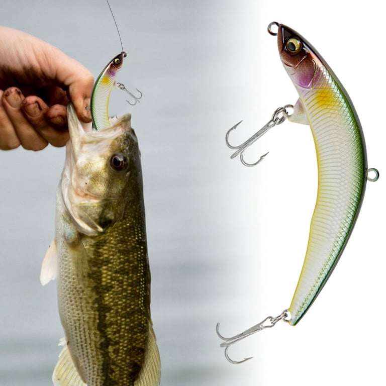 Travelwant Fishing Gifts for Anglers Fishing Lure Bass with Topwater  Floating Rotating Tail Artificial Hard Bait Fishing Lures Swimbaits Slow  Sinking
