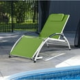 thumbnail image 5 of Vivere Dockside Sun Lounger in Green Apple with White Aluminum Frame, 5 of 9