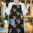 thumbnail image 6 of Pioneer Flower Floral Print Pattern Apron-Garden Aprons for Women with Pockets-Cotton Linen Waterproof Kitchen Cooking Gardening Aprons Adjustable for Kitchen,Cooking,BBQ and Salon 33x27 Inch, 6 of 7