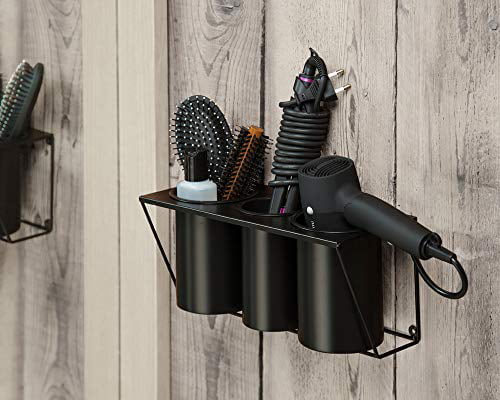 Bathroom Bath Hair Care Dryer Holder Stand Storage Organizer Wall Mounted Rack 