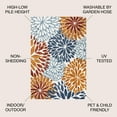 thumbnail image 4 of JONATHAN Y AMALFI COAST 8 x 10 Area Rug, Crisantemo Floral - Orange/Blue/Cream, AMC108A-8, 4 of 9