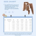 thumbnail image 7 of Haitryli Toddler Kids Contrast Color Athletic Tracksuit Long Sleeve Button-down Hoodie Sweatshirts with Sweatpants Sets Brown 7-8, 7 of 7