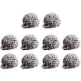 thumbnail image 1 of 10 piezas Micro paisaje Mini erizo simulación animales de dibujos animados estatua en miniatura artesanía de resina escritorio pequeños adornos decoración del hogar (negro blanco), 1 of 5