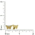 thumbnail image 2 of Charm America - Gold Butterfly Stud Earrings - 14 Karat Solid Gold, 2 of 2