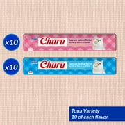 Inaba Churu Creamy, Lickable Wet Cat Treats, 0.5 oz, 20 Tubes, Tuna Variety