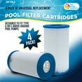 thumbnail image 2 of U.S. Pool Supply 4 Pack of Universal Replacement Filter Cartridges, Type A or C - Compatible with Above Ground Swimming Pool Pumps Using Type A or C Filters - Provides Premium Clean Water Filtration, 2 of 6