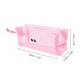 thumbnail image 2 of Unique Bargains 1 Pc Hand-held Makeup Bag for Travel Vacation Pink Nylon Mesh, 2 of 5
