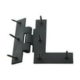 thumbnail image 5 of Renovators Supply Black Cabinet Hinges 3.5 in HL Offset Hinge Right Wrought Iron Kitchen Cabinet Hinge w/Hardware Pack of 6, 5 of 12