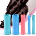 thumbnail image 2 of 100Pcs/Set 10 Sizes Hair Perm Rods Kit Cold Permanent Bar Plastic Curlers Rollers Set Wave Fluffy Corn Hair Maker Styling,100 * Hair Rollers 1 * plastic case,Green & blue & pink, 2 of 8