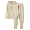 thumbnail image 2 of UKAP Conjunto de dos piezas para mujer, chándal de manga larga, conjunto de Jogger, sudaderas con capucha y pantalones de chándal cálidos para mujer, conjuntos informales con capucha, 2 of 4