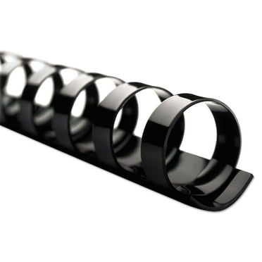 1PC GBC CombBind Standard Spines, 3/8\" Diameter, 60 Sheet Capacity, Black, 100/Box