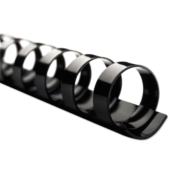 1PC GBC CombBind Standard Spines, 3/8\" Diameter, 60 Sheet Capacity, Black, 100/Box