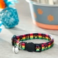 thumbnail image 4 of Vibrant Life, Rasta Breakaway Fashion Cat Collar, Multicolored, One Size Fits Most, 4 of 5