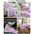 thumbnail image 5 of Utopia Bedding Plush Checkered Fleece Blanket Lilac Queen, 90x90 Inches Travel Friendly, Soft Cozy Throw Blanket for Couch, Sofa, Bed - Home Decor Gift for Kids, Women and Men, 5 of 5