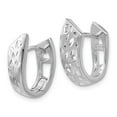 thumbnail image 3 of FJC Finejewelers 925 Sterling Silver Hoop Radiant Essence Bright Cut Earrings 15 x 16 mm, 3 of 6